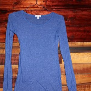 Blue Long Sleeve Top